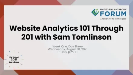 Website Analytics 101 Through 201 with Sam Tomlinson Thumbnail