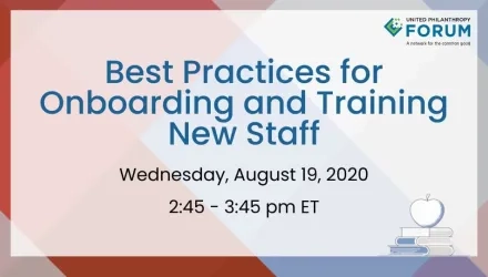 Title Slide for 2020 KM Users Group Session on Best Practices for Onboarding and Training New Staff