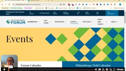 Video Player for Philanthropy Field Calendar Overview